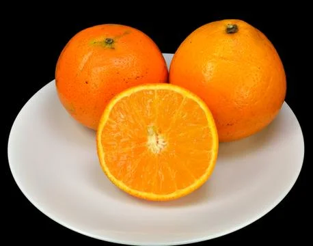 Oranges and a slice Foto stock