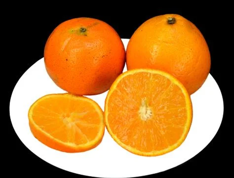 Oranges and slices Stock Photos