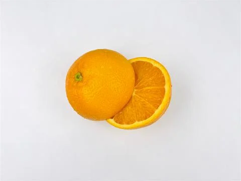 Oranges are placed on white background isolated clipping path Stock Photos