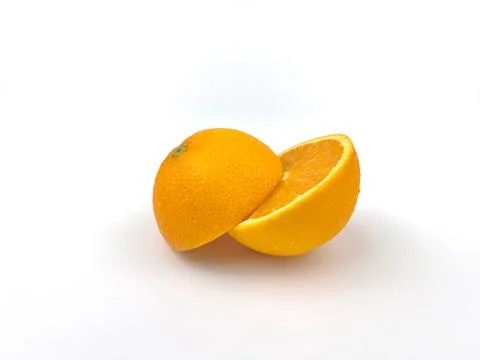 Oranges are placed on white background isolated clipping path Stock Photos