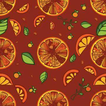 Oranges Background Stock Illustration