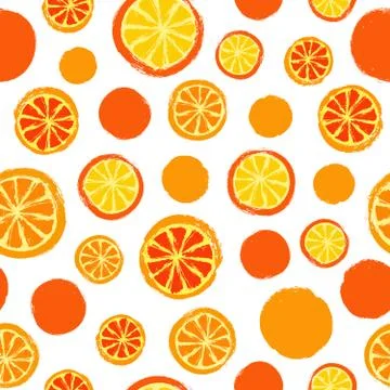 Oranges Background Painted Pattern Illustrazione stock