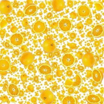 Oranges background (on white) Stock Illustration