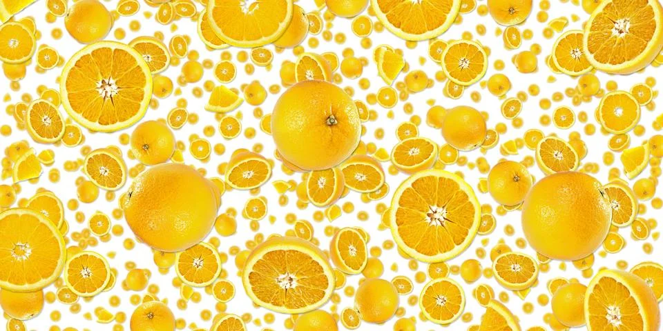 Oranges background (on white) Stock Illustration