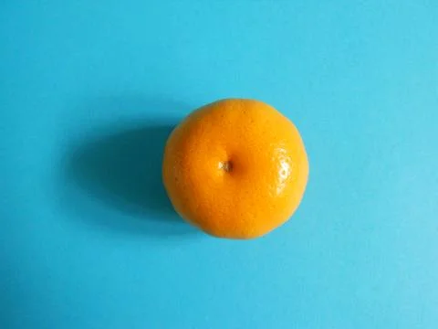 Oranges on blue Stock Photos