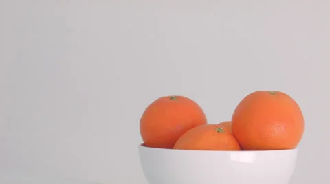 Oranges in a bowl 2 Stock Footage 34422660