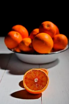 Oranges in a bowl Foto stock