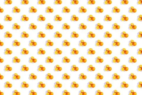 Oranges on a bright white background. Repeating pattern, preparation for wall Stock Photos
