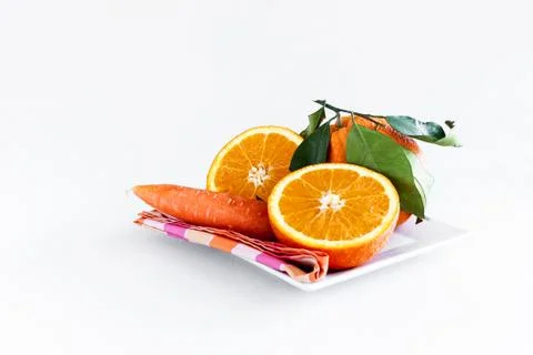 Oranges with carrot Stock Photos