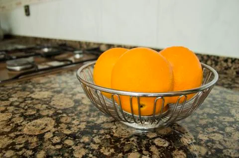 Oranges in a container Foto stock