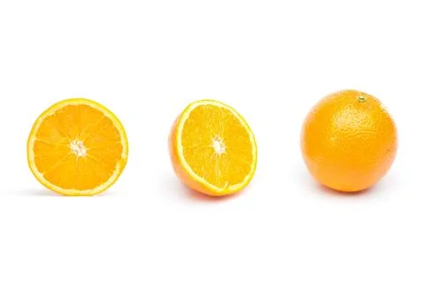 Oranges cut in half Stock Photos