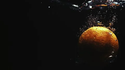 Oranges Fall and Splash Stock Footage 300892476