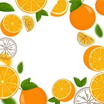Oranges falling from different angles. Orange citrus background. Flying Orange 스톡 일러스트