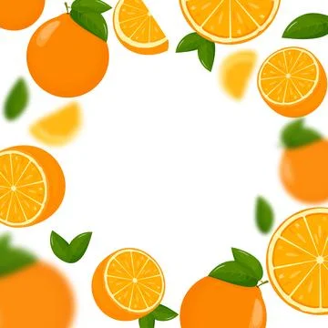 Oranges falling from different angles. Orange citrus background. Flying Orange Stockillustratie