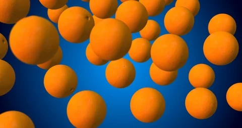 Oranges falling slow motion Stock-Footage 126903350