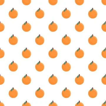 Oranges fresh fruit seamless repeating pattern Stockillustratie