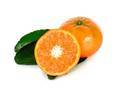 Oranges fruit isolated on a white background Stock Photos