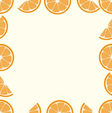 Oranges fruit  vector Seamless pattern Stock Illustration