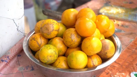 Oranges fruits in the container. Stock Footage 123446531