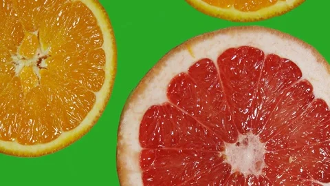 Oranges ,grapefruit, lemon close up Stock Footage 124585928
