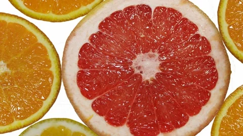 Oranges ,grapefruit, lemon 스톡 동영상 124364591