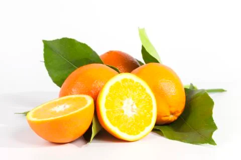 Oranges isolated Stock Photos