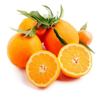 Oranges isolated on white. High quality photo. Stock Photos