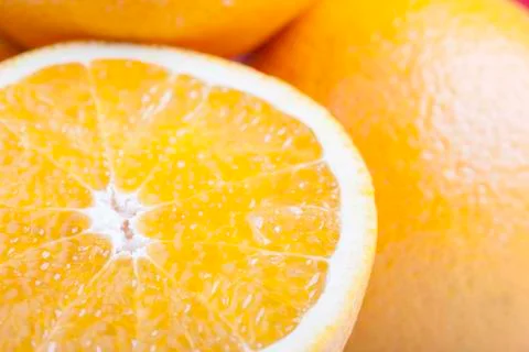 Oranges macro closeup Stock Photos