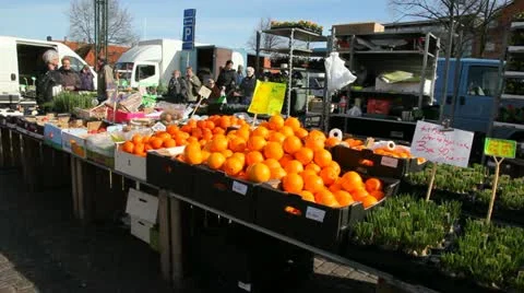 Oranges on a market day Video stock 10830549