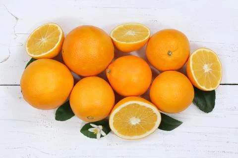 Oranges Orange fruits from above supervision Stock Photos