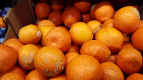 Oranges Panning Over at Store Stock Footage 273406350