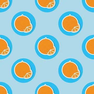 Oranges pattern. seamless texture with ripe oranges Stock Illustration