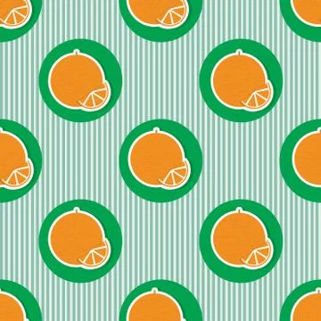 Oranges pattern. seamless texture with ripe oranges Stock Illustration