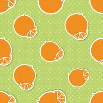 Oranges pattern. seamless texture with ripe oranges Stockillustratie