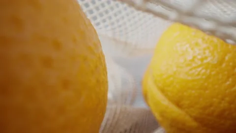 Oranges into reusable eco bag Stock Footage 237253925