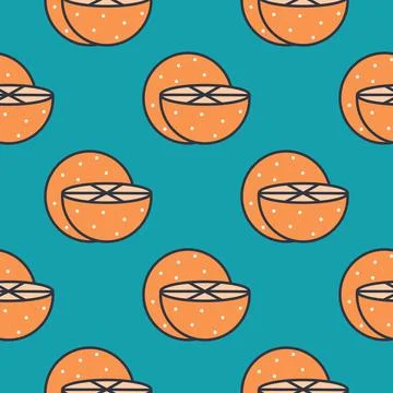 Oranges seamless pattern vector illustration Stockillustratie