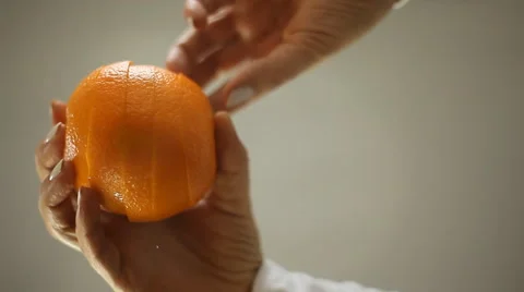 Oranges sliced in circles on a glass surface. flatlay Stock Footage 63087649