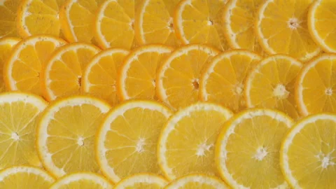 Oranges slices in water bubbles Stock Footage 88368356