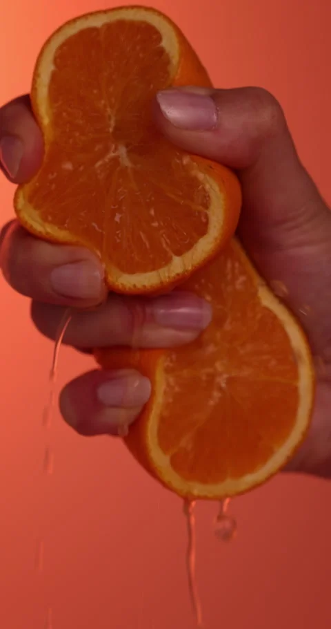 Oranges Squeeze 2 Stock Footage 340674153