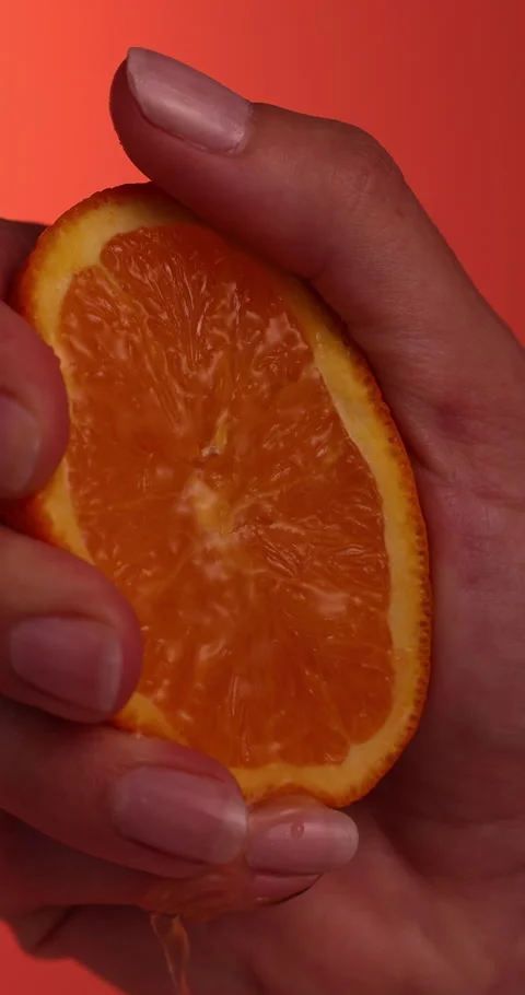 Oranges Squeeze 5 Stock Footage 340675304