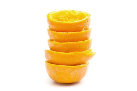 Oranges - stack of orange peels Stock Photos