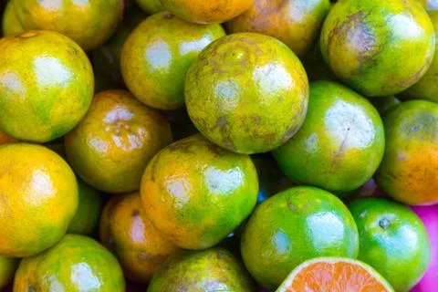 Oranges stacked Stock Photos