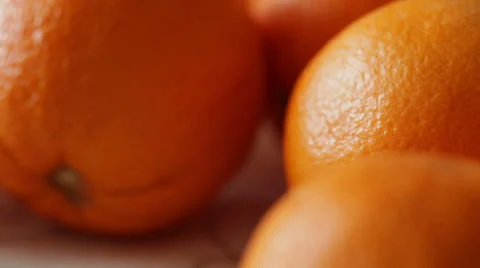 Oranges on table - close up Stock Footage 35912135