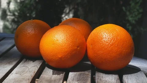 Oranges on Table Video stock 82602817