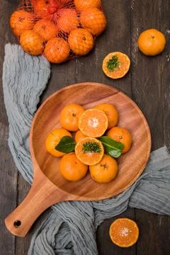 Oranges on a table Stock Photos