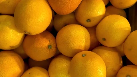 Oranges in top view Video stock 284255701