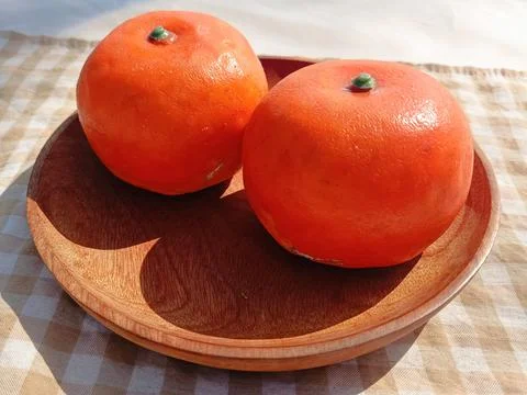 Oranges on a Tray Stock Photos