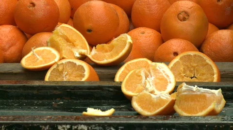 Oranges on truck Stock Footage 596393