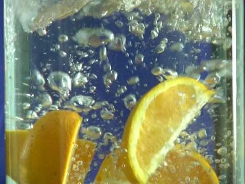 Oranges in water Stock Footage 22151549