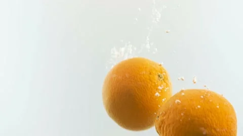 Oranges in the water. Lots of oranges. Stock Footage 142314393
